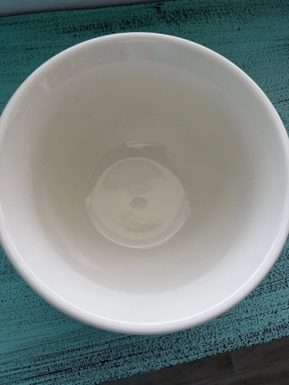 Longaberger Cream and Blue Ceramic Bowl -oven freezer dishwasher and microwave